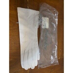 Lanolav Gloves Leather Kids Children's Size 6.5 Silk Lined New 1950s Vintage